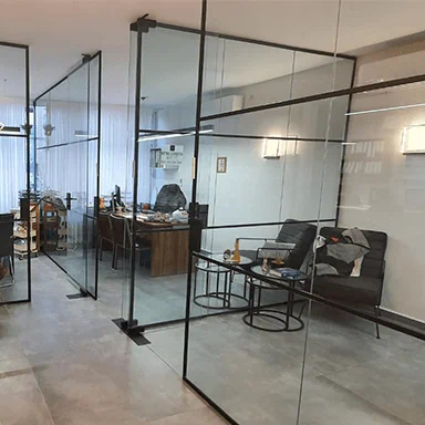 Glass partitions