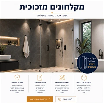 מבחר מקלחונים בהתאמה אדריכלית
